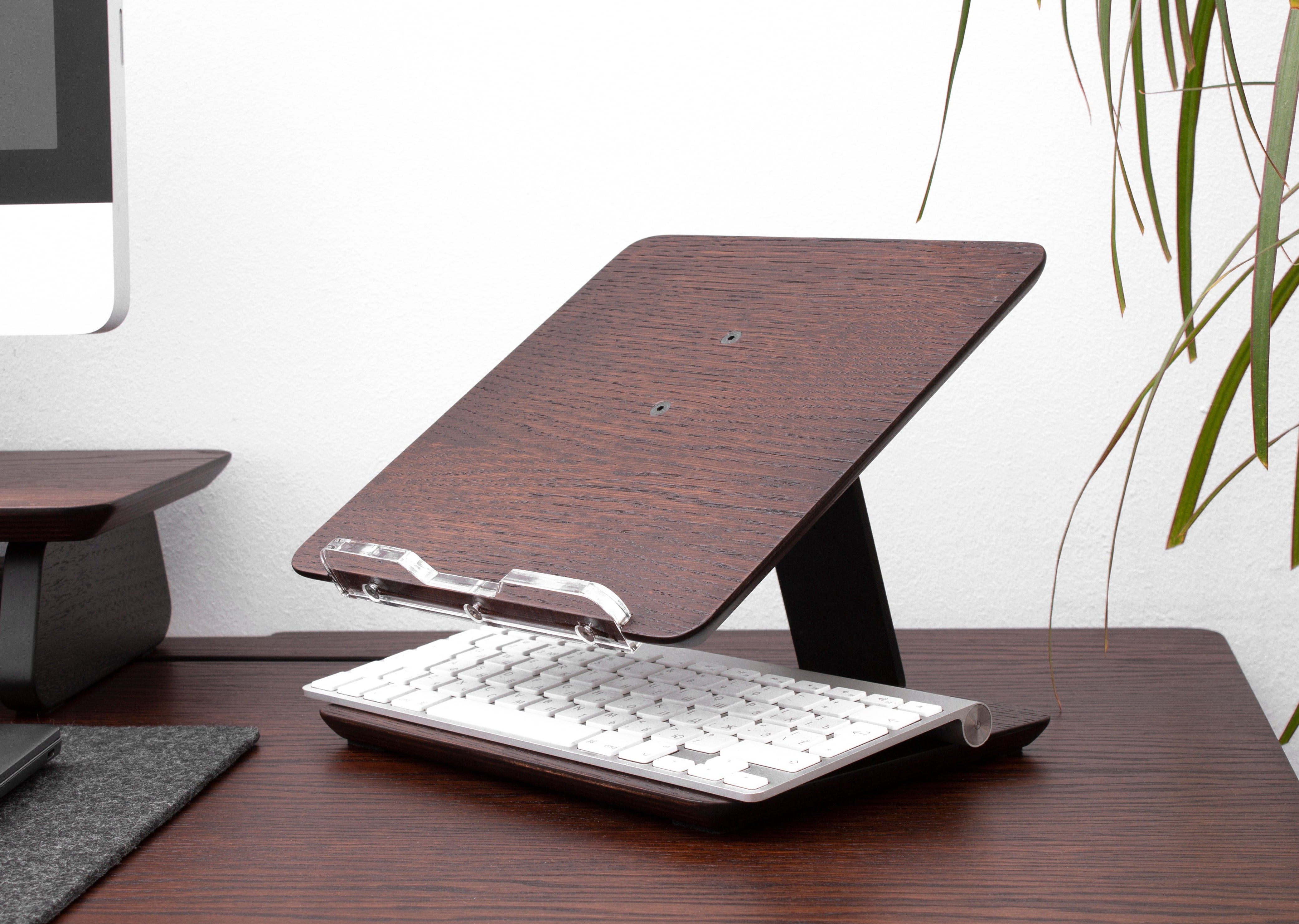 Wood laptop stand