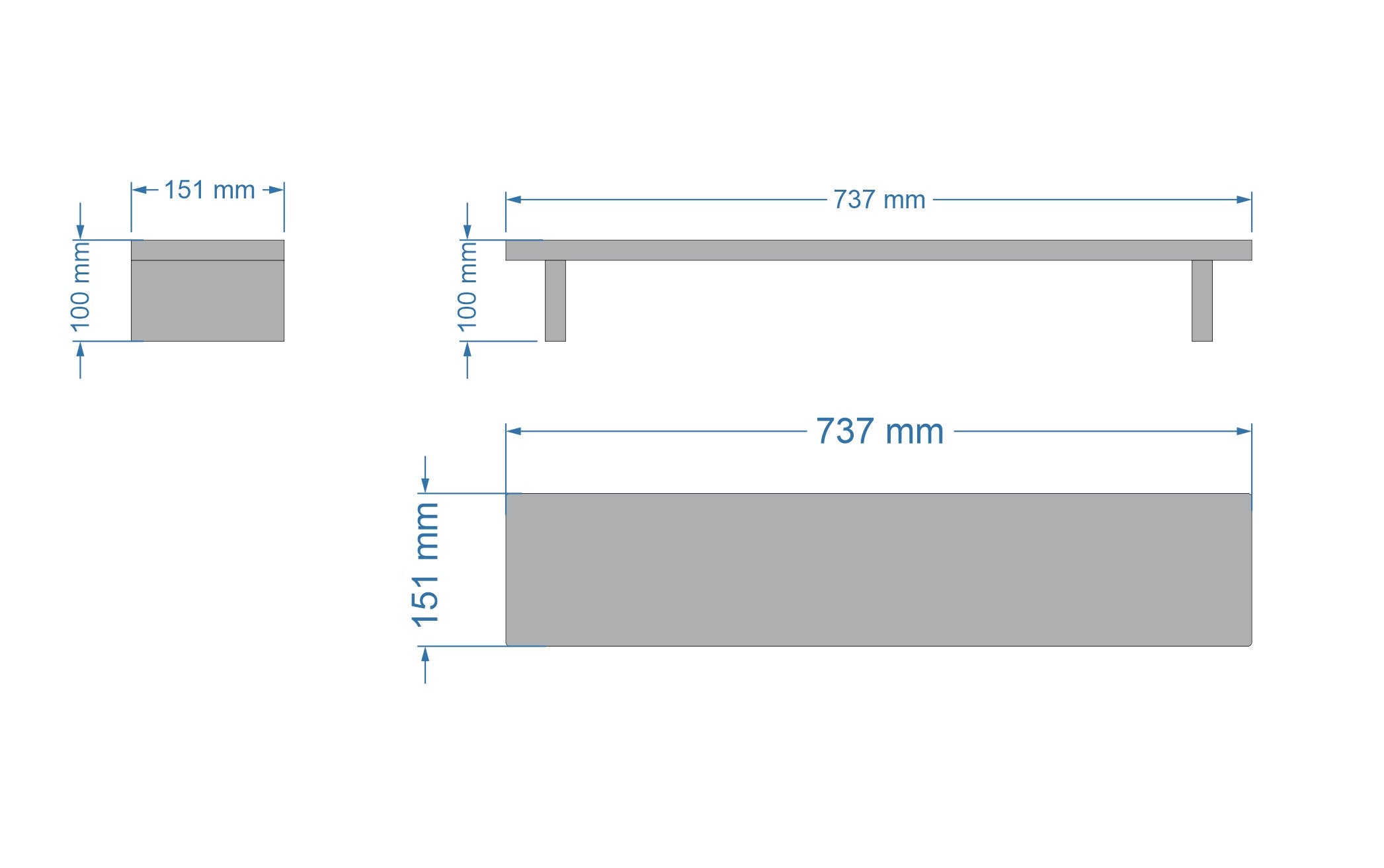 Custom Order for Zac – Solid Oak Monitor Stand (No Shelf, Custom Dimensions)