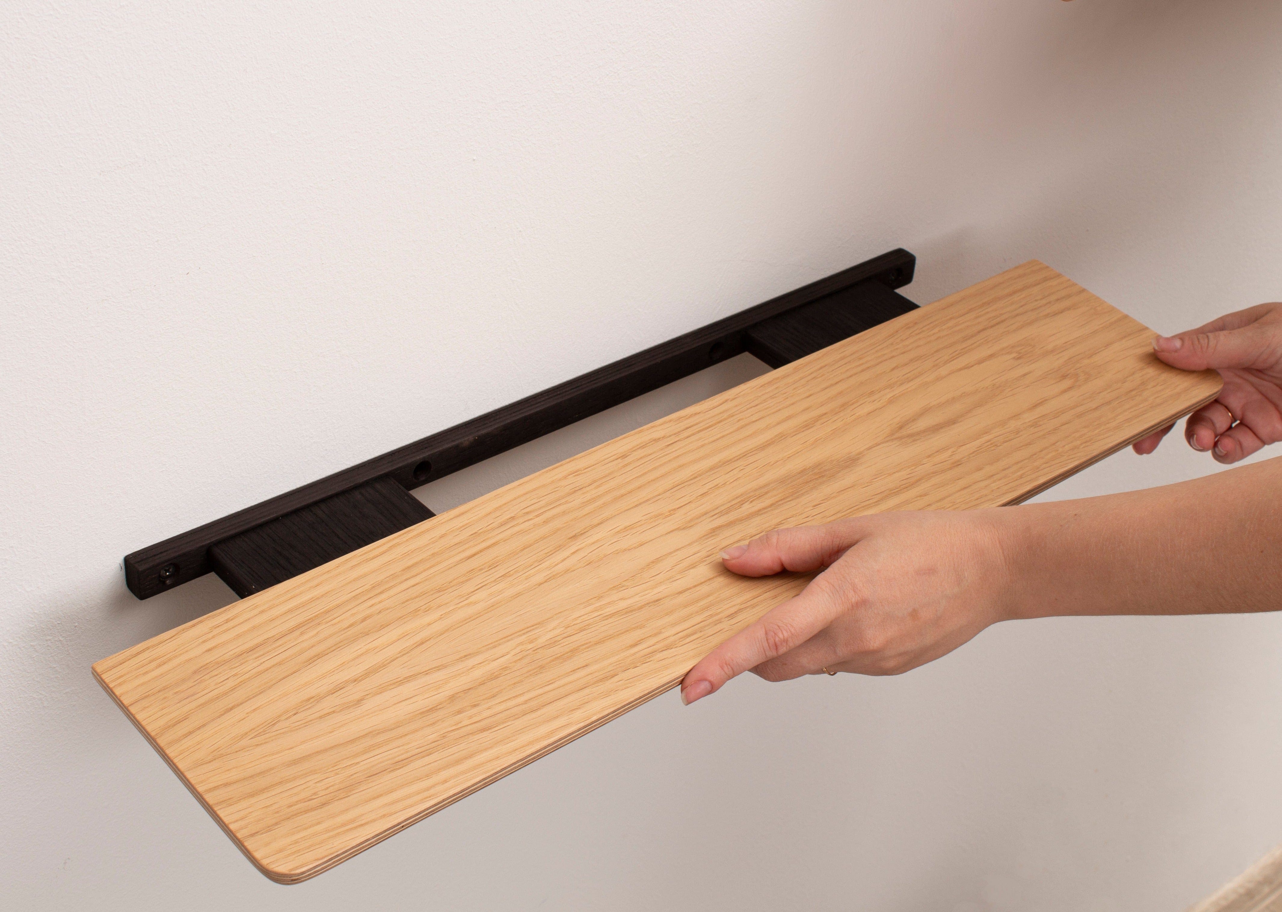 Floating wall shelf