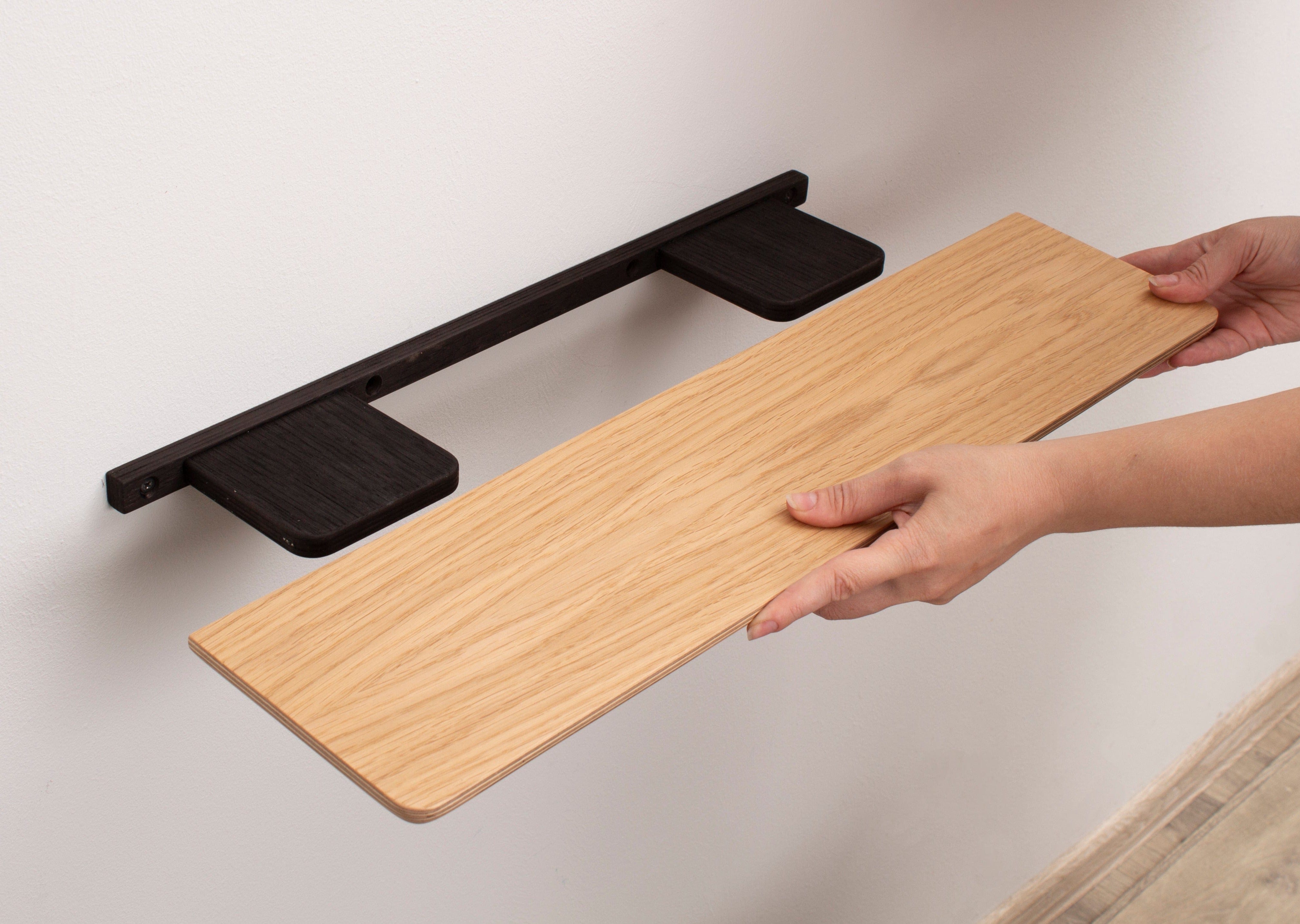 Floating wall shelf