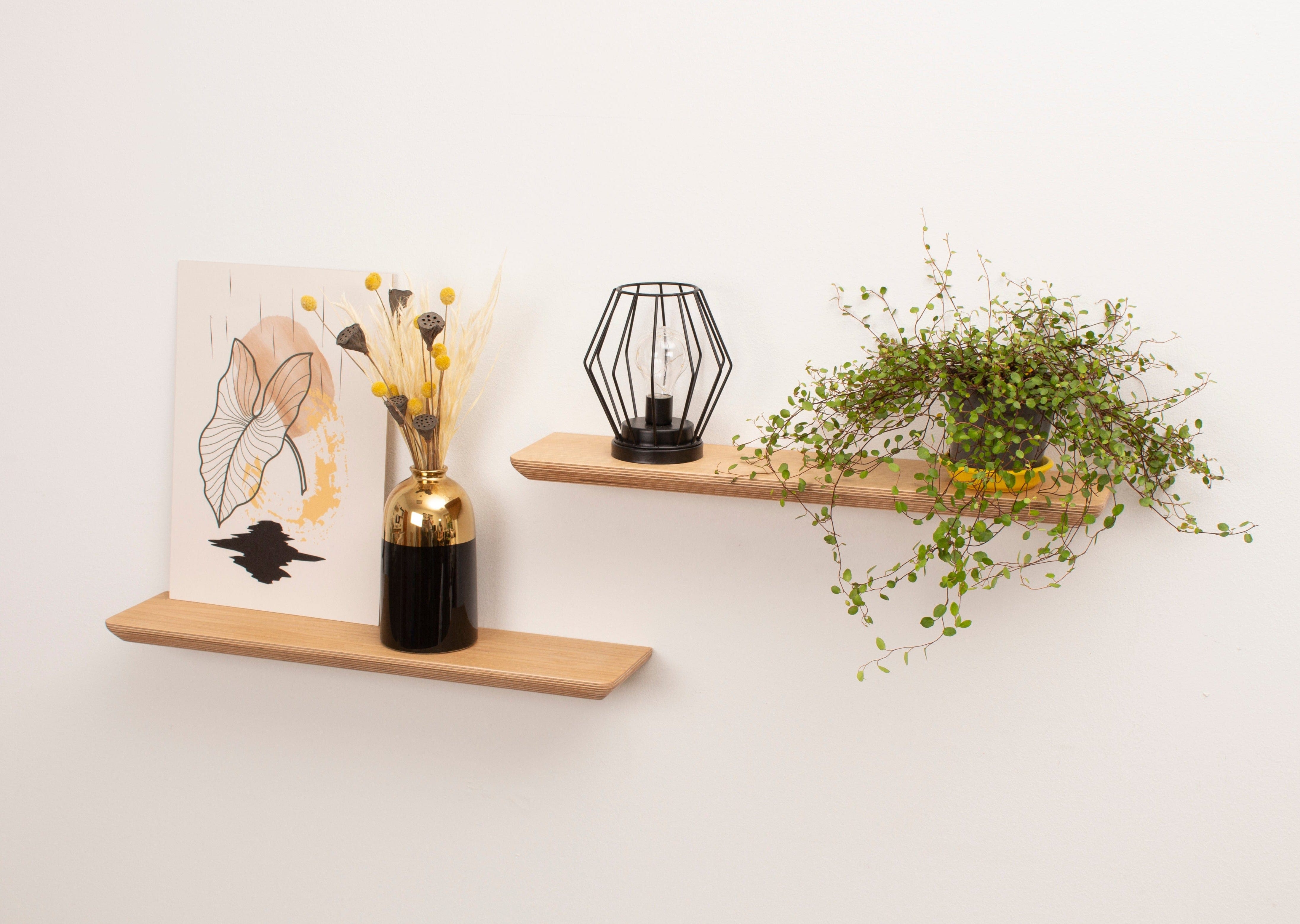 Floating wall shelf