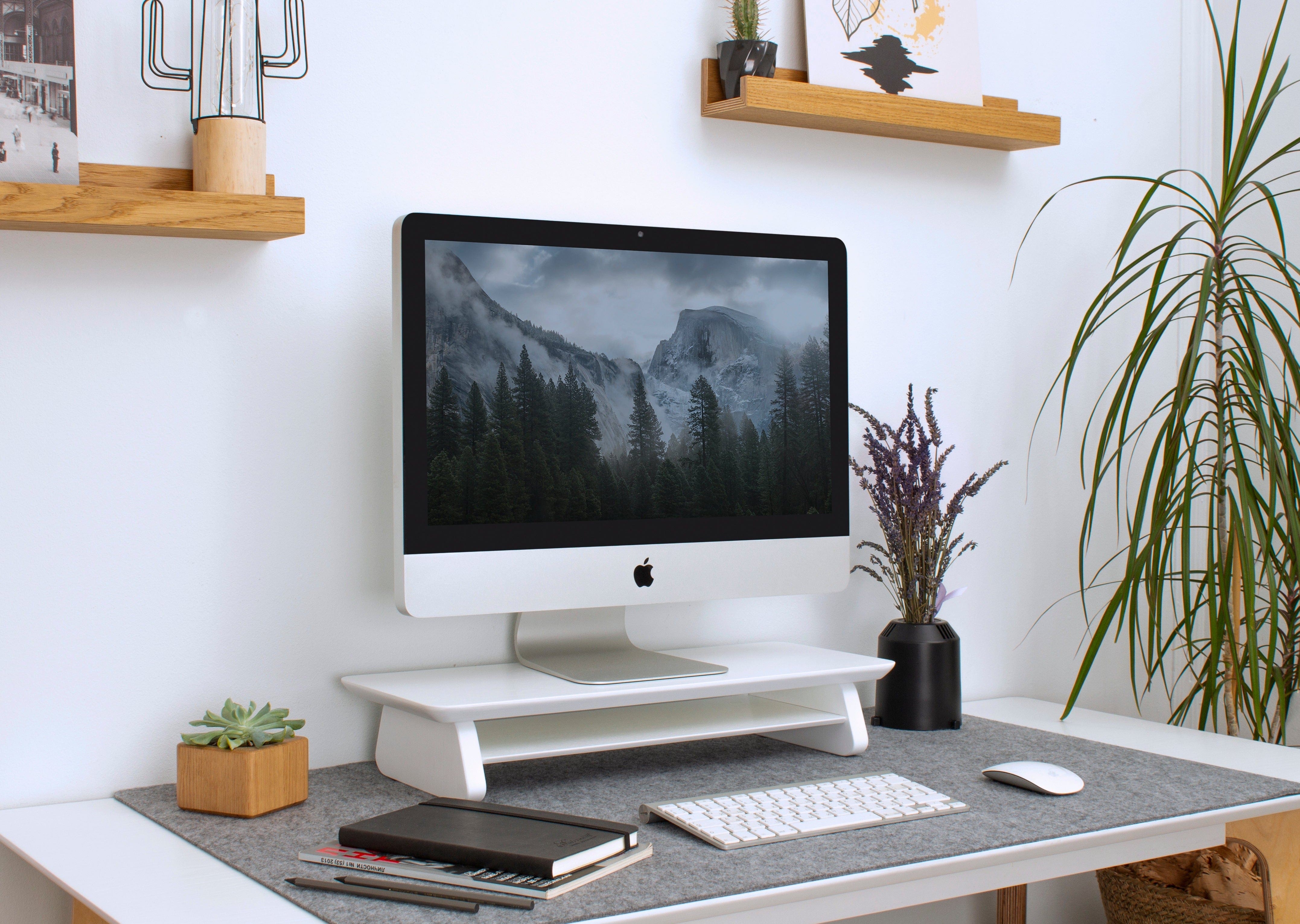 Small wooden monitor stand