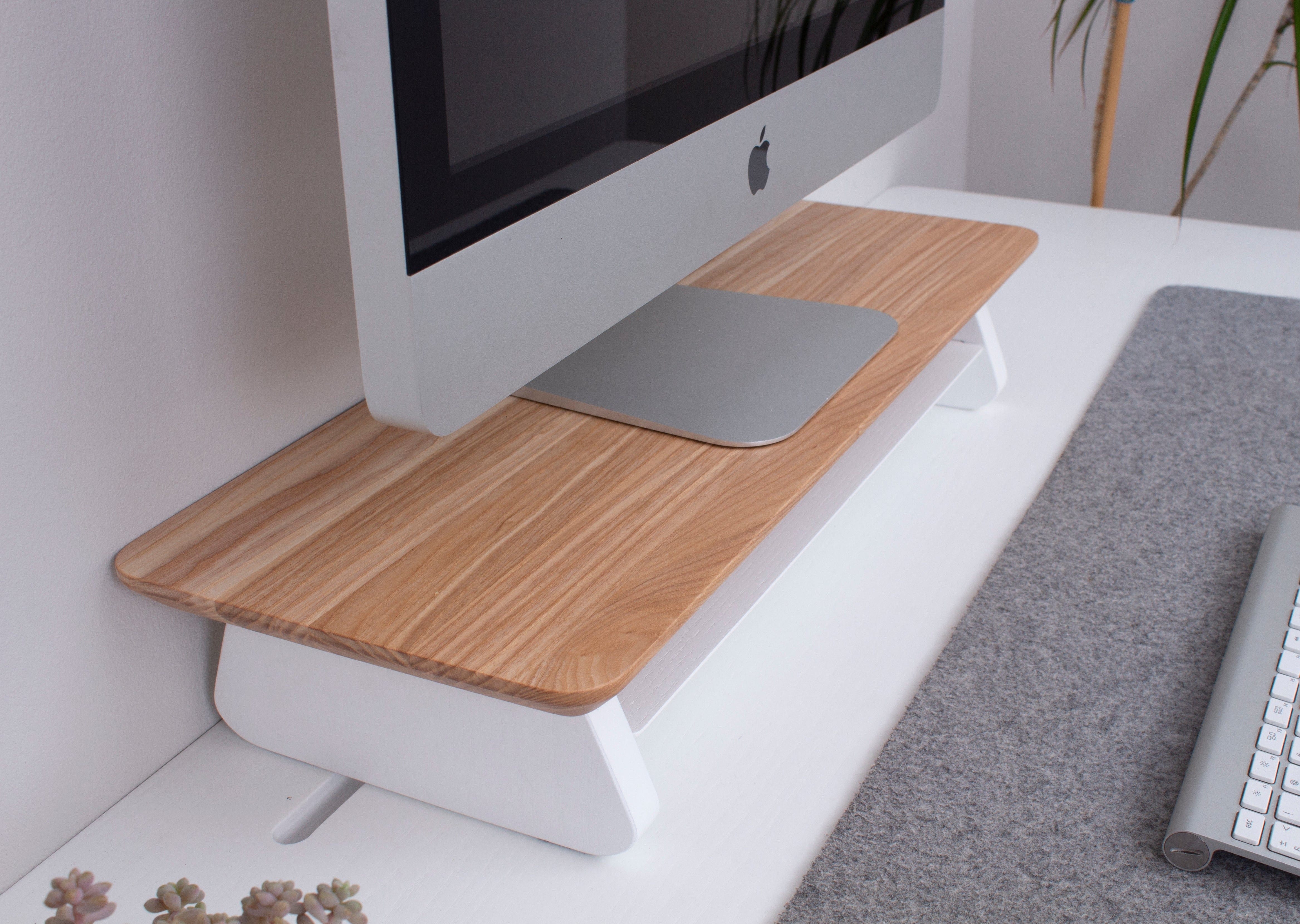 Small wooden monitor stand