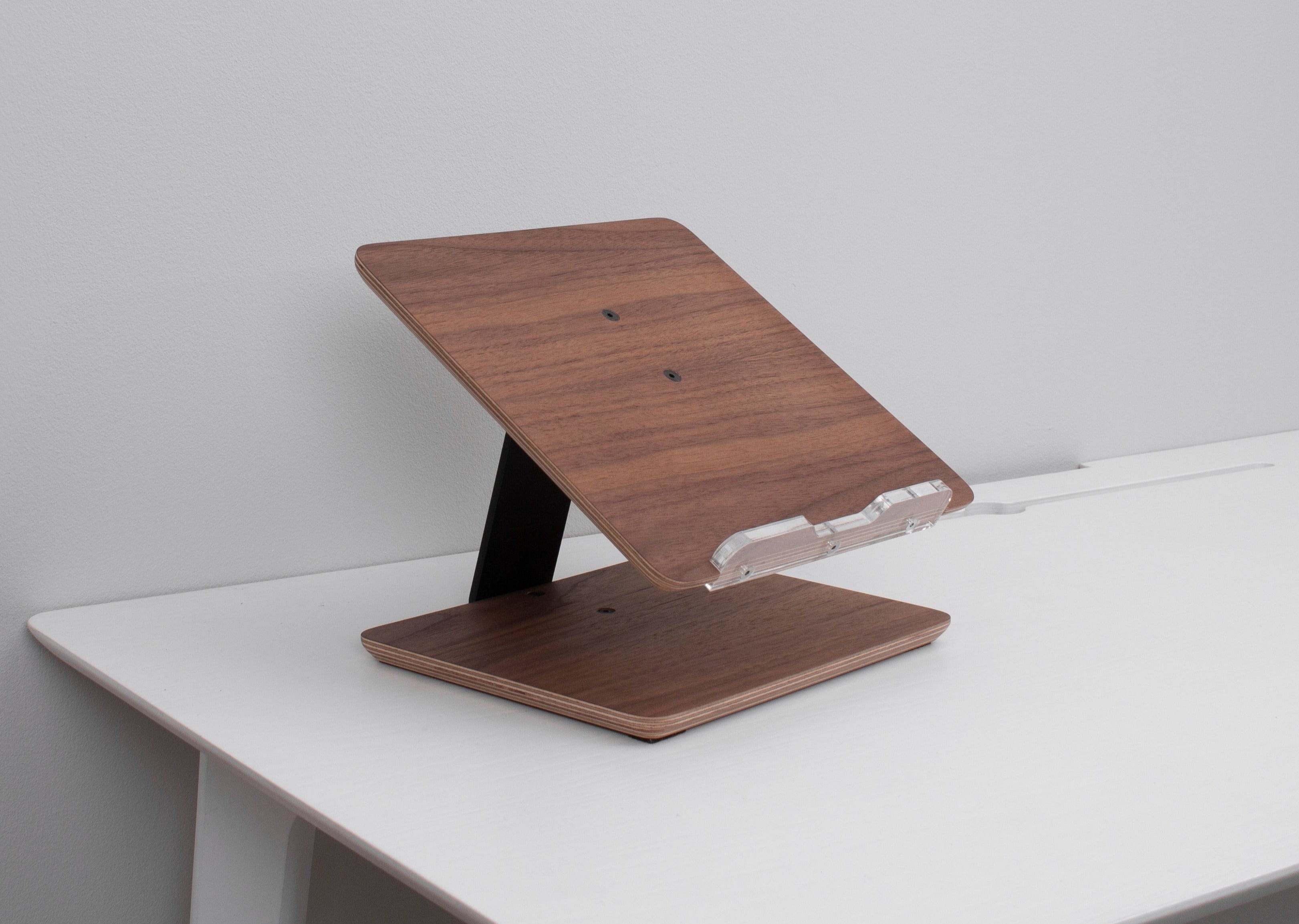 Walnut laptop stand