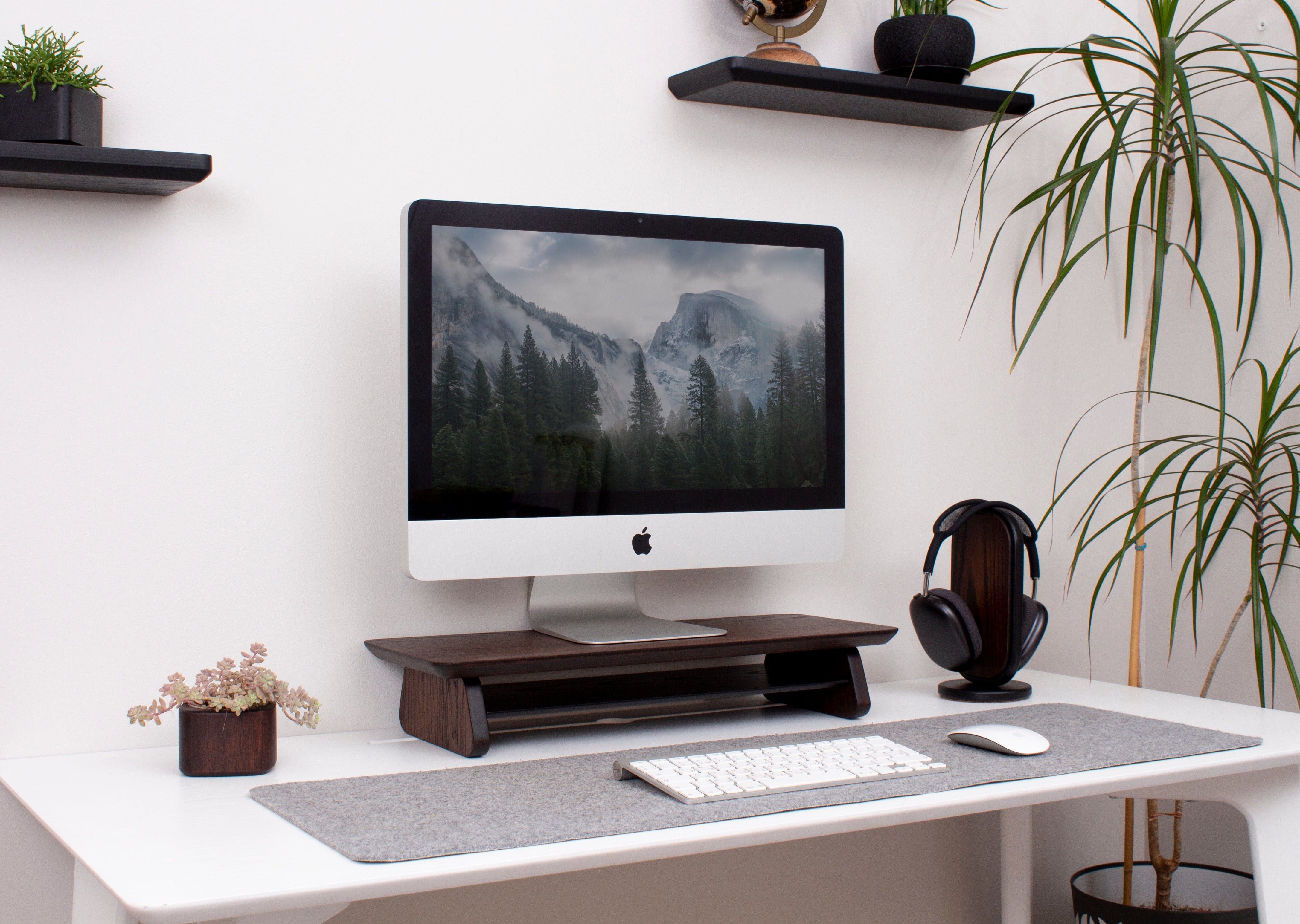Small wooden monitor stand