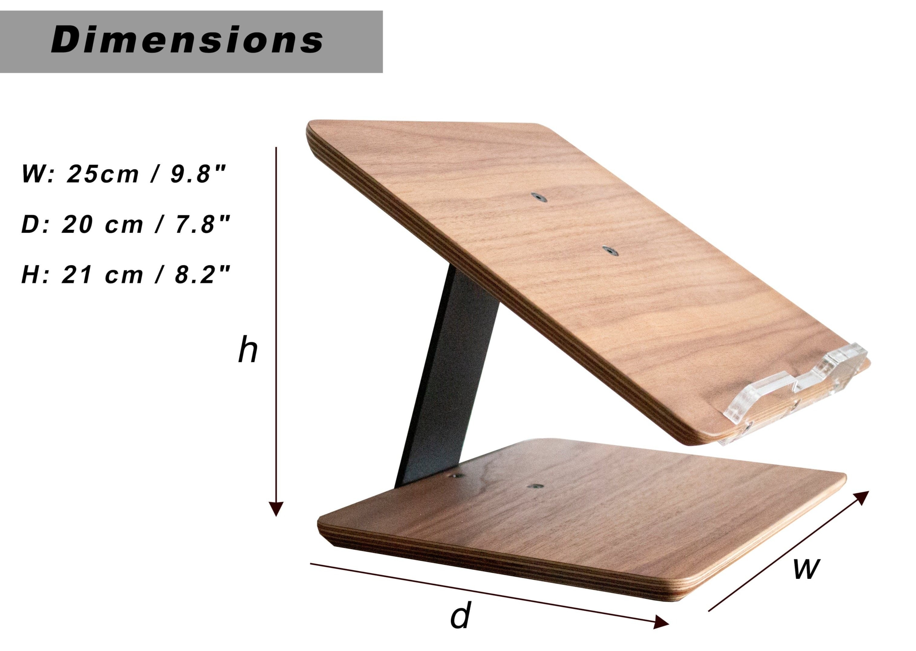 Walnut laptop stand