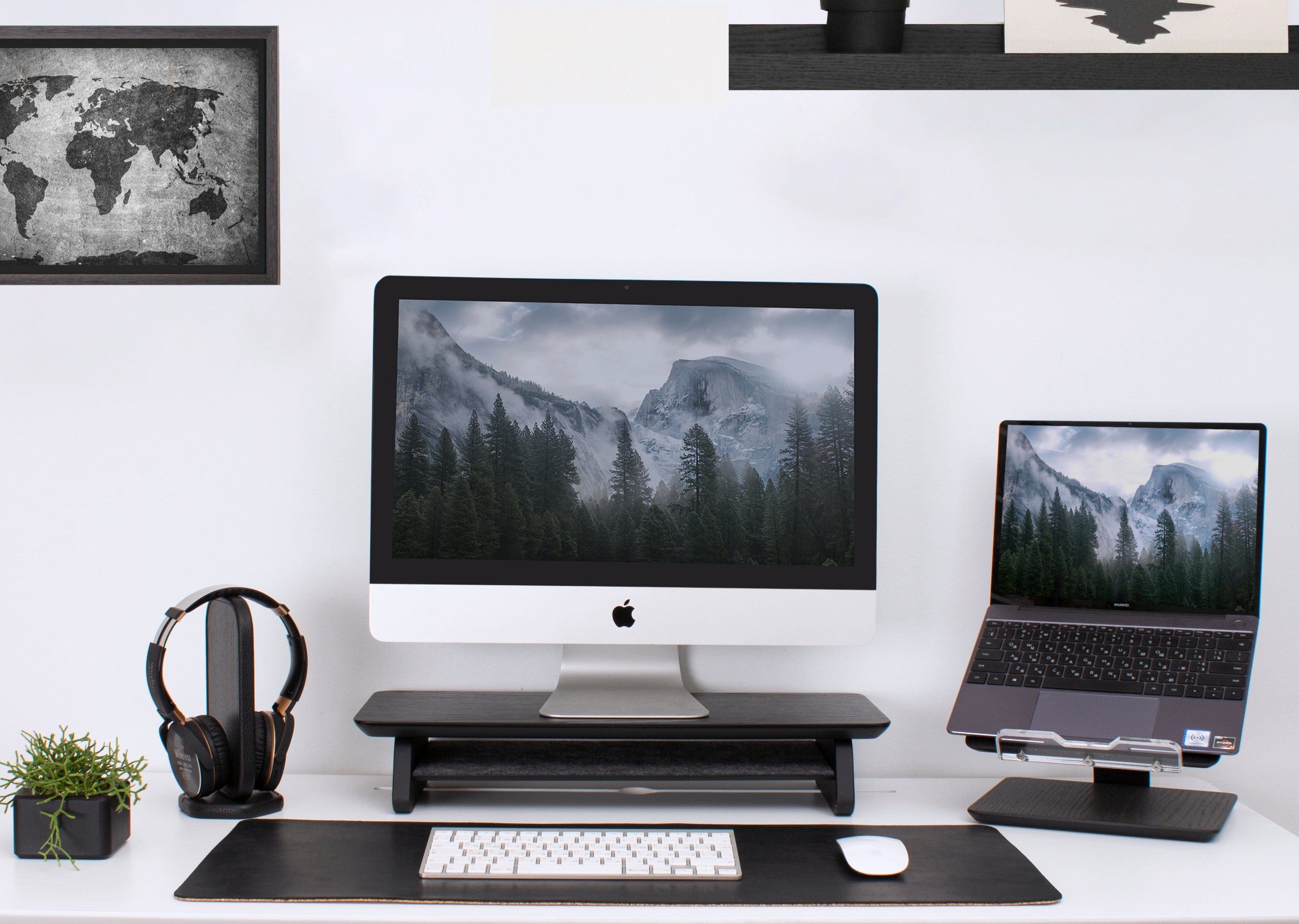 Small wooden monitor stand