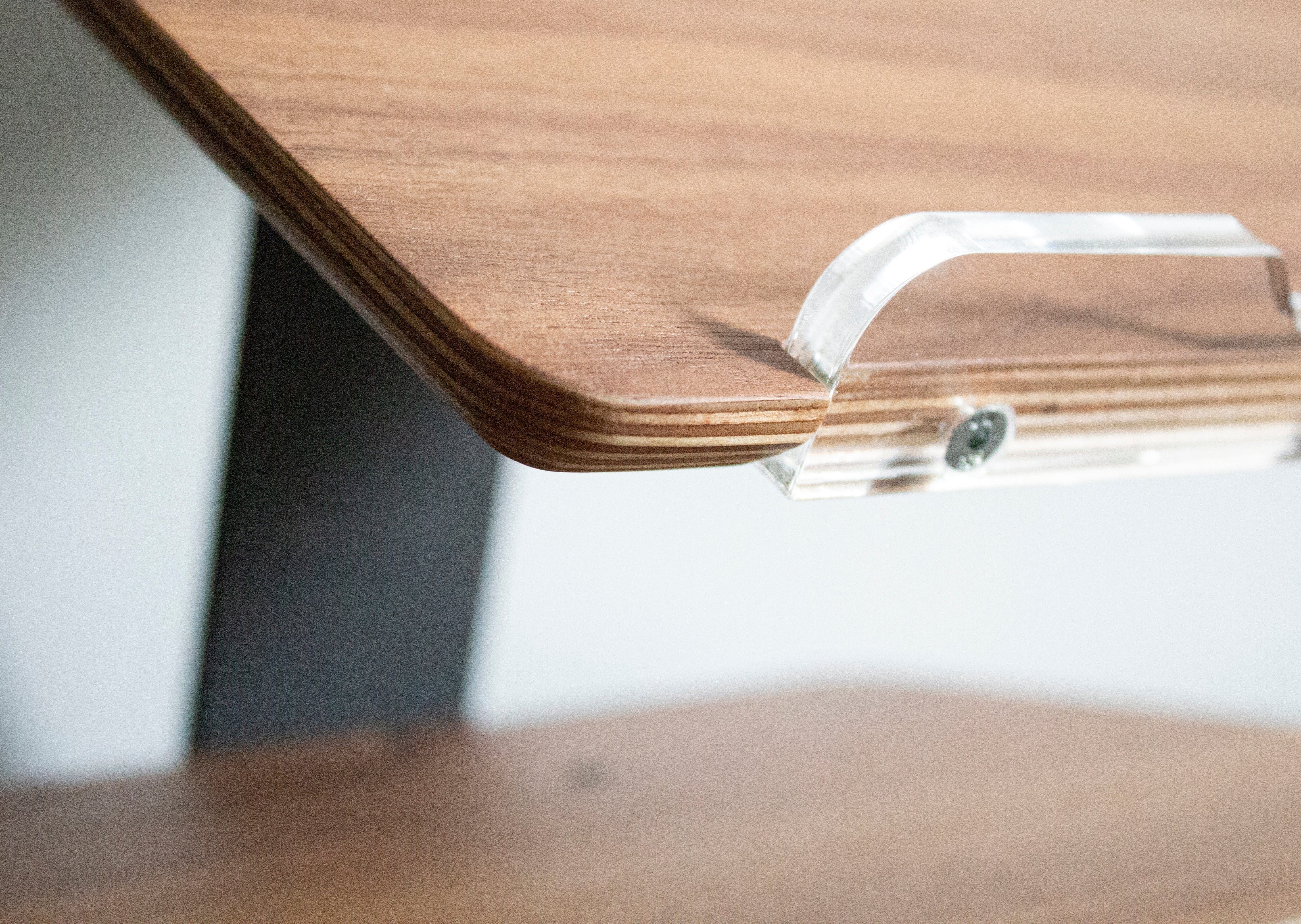 Walnut laptop stand