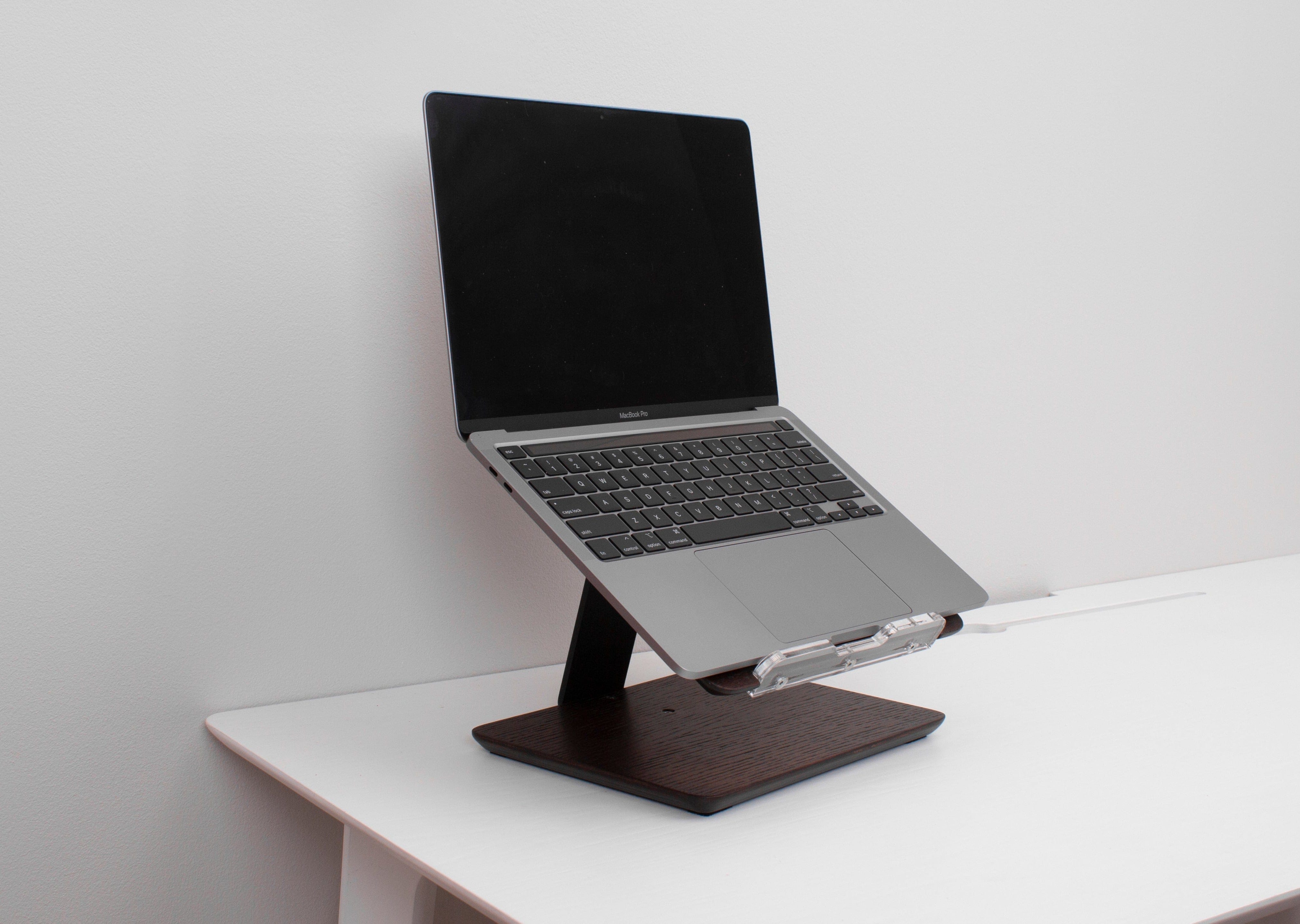 Wood laptop stand