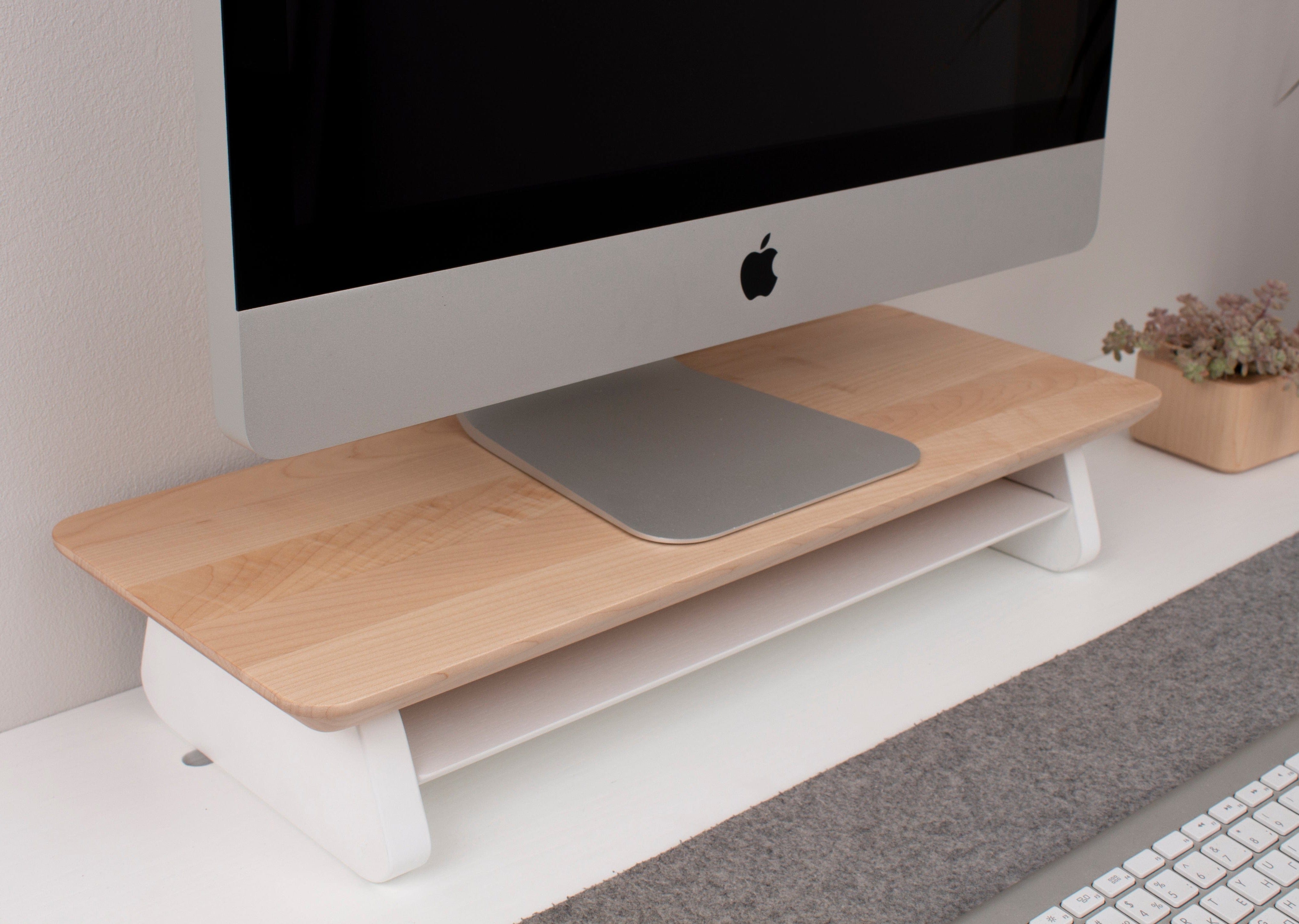 Small wooden monitor stand