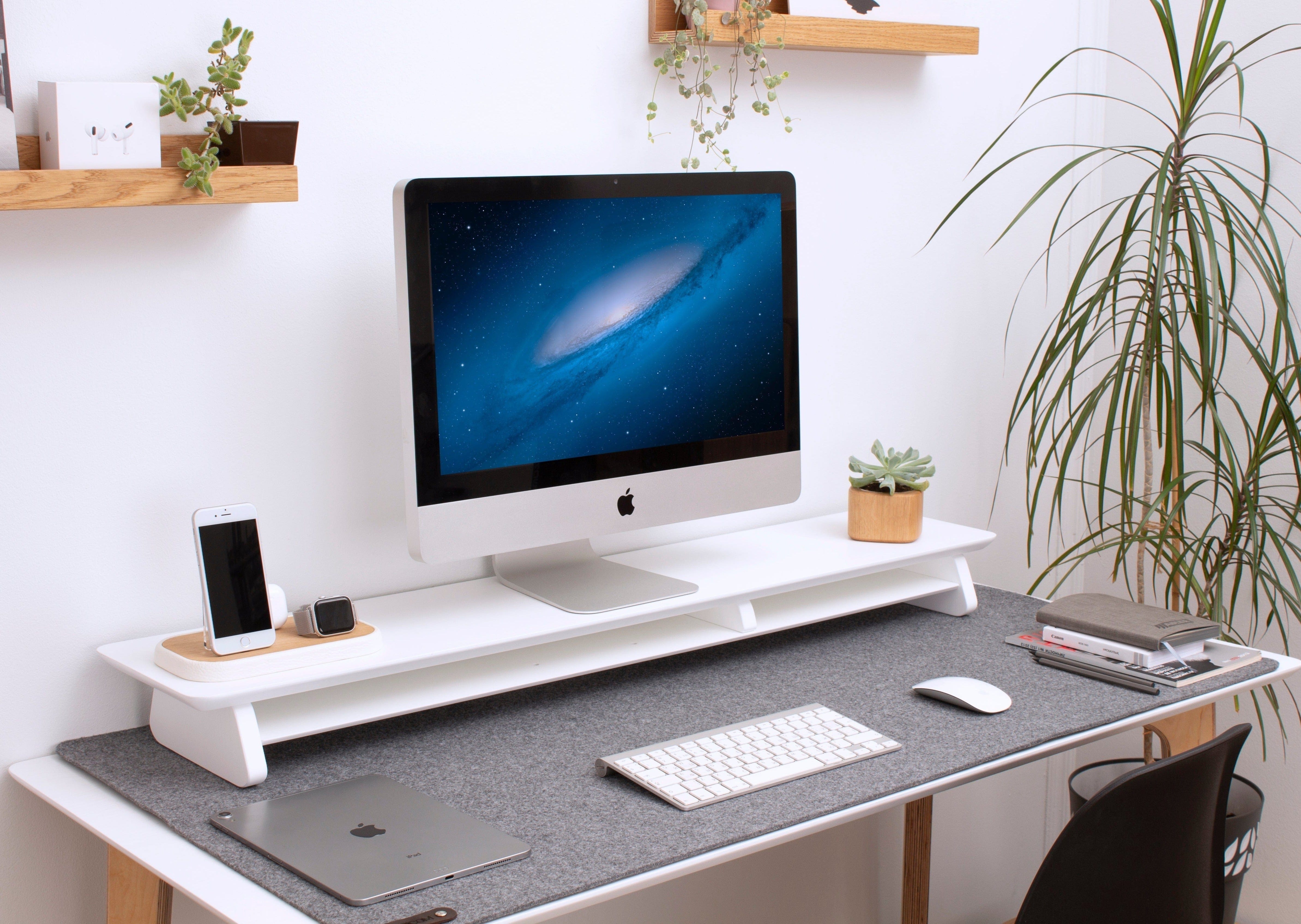 Monitor stand with shelf