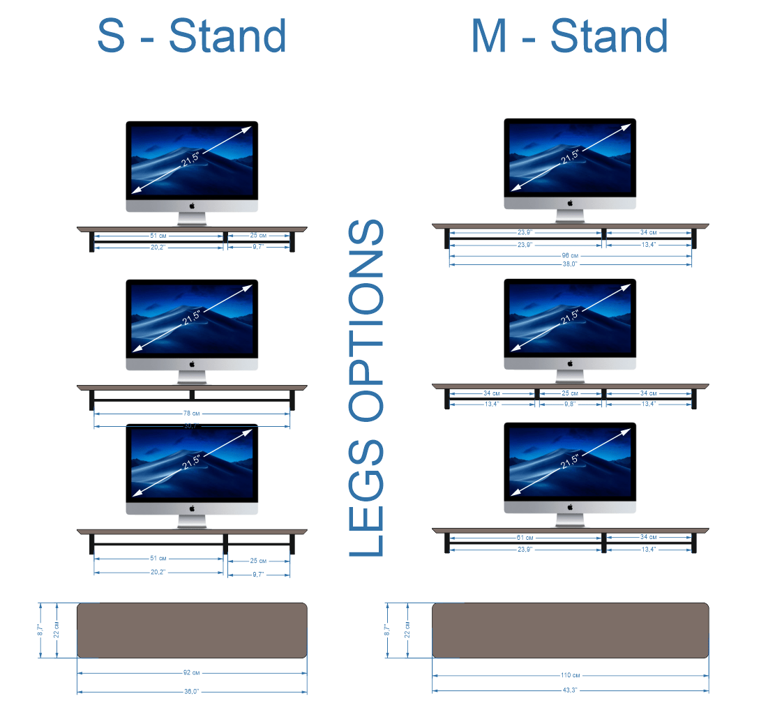 Monitor stand with shelf